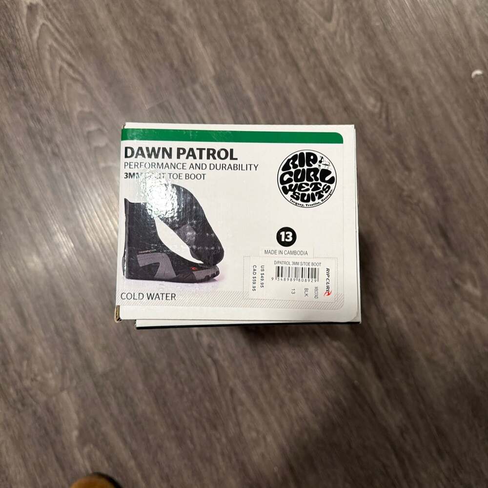Rip Curl Dawn Patrol 3mm Hidden Split Toe Wetsuit Booties Sz 13